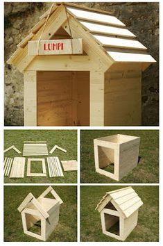 the plans for this dog house are easy to make and look like they could be built in