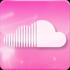 a pink background with an image of a white cloud