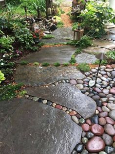 Gard Modern, Landscape Edging Stone, Pathway Landscaping, Garden Walkway, Landscape Edging, Garden Types, Stone Path, Landscape Designs