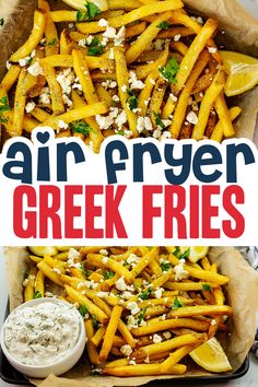 this air fryer greek fries recipe is so good it's easy to make