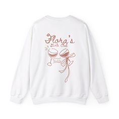 Create a vibe for the bachelorette crew with these custom sweatshirts! Text, font color and sweatshirt colors are fully customizable. To order 👉🏼 Let us know your personalizations and we will take it from there! You'll receive a mock-up of your design to approve prior to production. View more merch  👉🏼 etsy.me/3RcSCCS ✨Product Details ✨ .: Gildan 18000 style unisex crewneck .: 50% cotton, 50% polyester : Medium-heavy fabric (8.0 oz/yd² (271.25 g/m .: Sewn-in label .: Runs true to size, order 1-2 sizes up for an oversized fit ✨Production and Shipping✨ Your order will be produced within approx. 3-5 business days of approving your design. Shipping times vary, but are typically within 1-7 days after production is complete. We suggest ordering at least 3 weeks prior to an event to be safe, Graduation Robes, Happy Ideas, Sweatshirt Colors, Bachelorette Gift, Bachelorette Themes, Custom Bows, Bachelorette Gifts, Custom Sweatshirts, Custom Tshirt Design