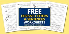 Cursive Worksheets, Cursive Practice, Calligraphy I, Writing Goals, Lowercase Alphabet, School Printables, Cursive Letters, Handwriting Practice, Free Fun