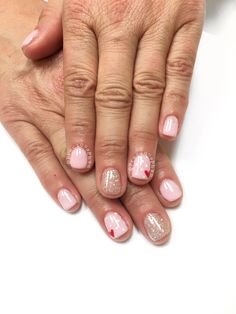 Dipped Nails Valentines Day, February Sns Nails, Valentine’s Dip Powder Nails, Sns Nails Valentines Day, Valentines Nail Dip Ideas, Valentines Day Nails Gel Short Pink, Gel Nails Ideas Short Valentines Day, Valentine Nails Neutral, Valentine Sns Nails