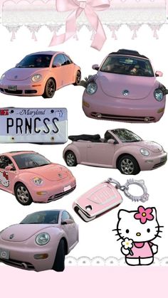 Pink Volkswagen, Pink Volkswagen Beetle, Volkswagen Convertible, Princess Car, Volkswagen Beetle Convertible, Bug Car, Car Deco, Beetle Car, Beetle Convertible