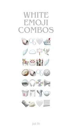 white emoji comboos by jali di on devis - d'art