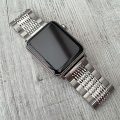 Stainless Steel / Metal Apple Watch Band For Apple Watch Series Ultra 8 7 SE 6 5 4 3 2 1  42mm 44mm 45mm Stainless Steel Butterfly Bracelet Strap Band Give your Apple Watch a taste of the Classic with this Stainless Steel Timeless Apple watch band, for every mood and outfit. The refined stainless steel Band with butterfly clasp falls perfectly on every wrist. Compatible Models: Apple Watch 1 2 3 4 5 6 & SE 7 8 ULTRA 42/44/45/49mm (not 38/40mm) 19 cm band length. Can be adjusted to fit. Weight 11 Modern Rectangular Stainless Steel Apple Watch Band, Stainless Steel Bracelet Strap Apple Watch Band, Apple Watch Stainless Steel, Apple Watch Bracelets, Apple Watch 1, Bracelet Apple Watch, Butterfly Bracelet, Stainless Steel Band, Apple Watch Band