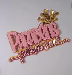 there is a pink and gold sign that says paragons paradise