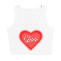 "Red Heart Aura Big Little Crop Tops This shirt says Little! Order other fam names using the separate listings under the \"big little\" section on the right side of your screen. As every order is made with love just for you, please allow 3-7 days processing time before shipment Please make sure to check out the sizing chart before ordering to ensure the perfect fit. As every shirt is made to order, we do not accept returns. Please make sure the estimated date of delivery works for you before ord Cute Fitted Top With Name Print, Cute Red Top With Custom Print, Red Tops With Name Print For Summer, Red Name Print Top For Summer, Red Cotton Tops With Name Print, Red Cotton Top With Name Print, Red Heart Aura, Sorority Reveal Shirts, Heart Aura