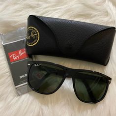 Authentic Ray Ban Polarized Sunglasses Black Frame With Black Polarized Lenses Brand New Never Been Used Made In Italy Comes With Ray Ban Case In Black Cloth And Card Please Serious Inquiries Only! No Low Balls! No Returns! Thank You! Formal Black Aviator Sunglasses With Mirrored Lenses, Black Wayfarer Sunglasses For Formal Occasions, Black Glass Aviator Sunglasses With Tinted Lenses, Black Aviator Sunglasses With Tinted Glass Lenses, Elegant Black Aviator Sunglasses With Glass Lenses, Ray Bands, Classic Aviator Sunglasses, Rose Gold Sunglasses, Classic Sunglasses