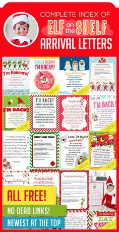 the elf on the shelf arrival letters are available for purchase at the store, and it's free