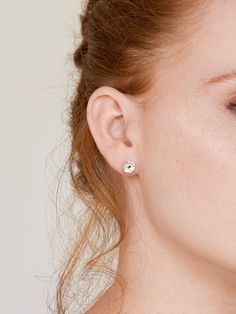 These silver stud earrings with charms create a celestial aesthetic that proves a perfect gift for yourself or someone unique.  Luxurious and inspired by geological forms, no two pairs will ever be exactly the same as each tube is slightly different in texture and organic shape due to the crafting process.  The 3d dainty look will surely be appreciated by fans of museum jewelry, architecture, and minimalist design. Packed in a beautiful gift box that is safe for air travel, and ready for gift gi Internally Threaded Earrings For Anniversary, Sterling Silver Internally Threaded Earrings, Nickel Free Minimalist Plug Earrings As Gift, Minimalist Plug Earrings As Gift, Everyday Silver Earrings Internally Threaded, Tiny Modern Earrings For Gift, Modern Tiny Earrings For Gift, Silver Minimalist Earrings For Her, Silver Minimalist Earrings As A Gift For Her