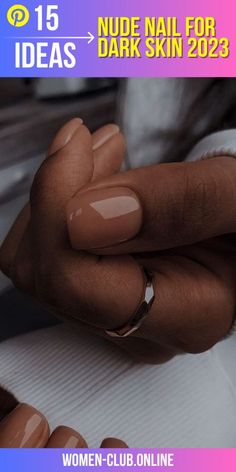 Short Nail Dark Skin, Neutral Nail Colors For Black Women, Milky Nails Dark Skin, Opi Put It In Neutral On Dark Skin, Nail For Black Skin, Nuteral Nails Cute Short, Nude Nails Black Women Almond, Soft Life Nails, What Color Nails With Black Dress