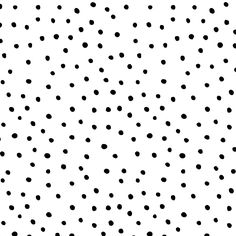 black and white polka dots on a white background