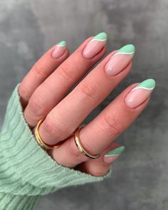 Unghie Sfumate, Green Nail Designs, Nails Green, Nail Board, Minimalist Nails, Fire Nails, Funky Nails