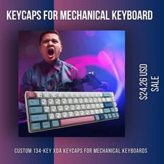 Custom 134-Key XDA Keycaps for Mechanical Keyboards Coding