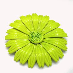 "*Description: This is a great 1960s large enamel flower brooch in light green enamel over copper tone metal with a darker green textured center and a rolling c clasp on a v rivet. These flowers were very popular in the \"Flower Power\" 1960s. This would be a great brooch for a jacket, hat, or bag. This would be a great addition to your vintage jewelry collection or make a great vintage gift! *Approximate Measurements: Length & Width - 3 Inches, Weight - .9 Ounce *Condition: Very good vintag Spring Green Brooch Gift, Green Spring Brooches As Gifts, Green Spring Brooches Perfect As A Gift, Green Spring Gift Brooches, Green Flower-shaped Enamel Brooch Pin, Green Flower Shaped Enamel Pin Brooch, Green Flower Enamel Pin Brooch, Formal Earrings, Vintage Christmas Gifts