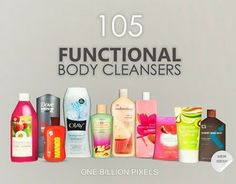 an advertisement for body cleansers is shown with the words, functional body cleansers