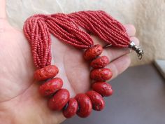 Rare RED CORAL Necklace, Handmade Beads, Beautiful Coral Necklace, Antique Coral Necklace, Unique Coral Beads, Natural Red Coral Coral is an organogenic jewel that is highly valued in the jewelry industry. Amazing products, including rings, are created with the mineral. Choosing a model and design, you should know that when buying, it is important to take into account some points so that the ring fits harmoniously into the image. In addition, it is very important to properly care for the product Red Coral Beads For Jewelry Making, Large Red Coral Beads For Jewelry Making, Coral Beads For Jewelry Making, Large Red Beads For Jewelry Making, Coral Faceted Beads For Jewelry Making, Red Coral Spacer Beads, Red Coral Spacer Beads, Round Shape, Red Coral Round Spacer Beads, Handmade Red Coral Beads For Jewelry Making