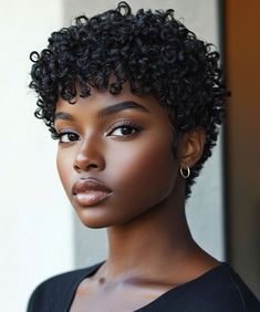 Curl Kit For Short Natural Hair, Pixie Natural Curly Hair, Naturally Curly Pixie Haircut, Short 4a Curly Hair, Short Curly Haircuts Natural, Diamond Hairstyles, Short Curly Hair Black Women, Short Curly Afro, Short Haircuts For Black Women