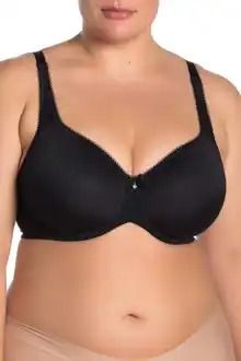 Wacoal Finesse Molded Underwire T-Shirt Bra | Nordstromrack Elegant Nursing Bra With Moderate Coverage, Elegant Fitted Nursing Bra In Solid Color, Elegant Fitted Bra With Soft Touch, Elegant Fitted Soft Touch Bra, Black No-show Soft Touch Bra, Wacoal Black Bra, Micro-elastic Underwire Swimwear With Built-in Bra, Micro-elastic Underwire Bra With Removable Pads, Underwire Sleepwear With Built-in Bra