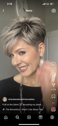 Pixie Lowlights, Sharalee Hair, Mushroom Blonde Pixie Hair, Razor Cut Pixie, Undercut Pixie Edgy Over 50, 2023 Pixie Hair Trends, Short Hair Older Women Over 50 Simple, Undercut Hairstyles Women Short, Short Spikey Hair For Women Over 50