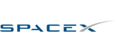 the spacex logo is shown on a white background