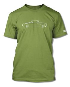 a green t - shirt with an image of a car on it