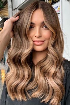 Creamy Beige Balayage, Beige Copper Hair, Beige Balayage, Photo Hair, Summer Blonde, Copper Blonde, Brunette Hair With Highlights, Caramel Hair, Brown Hair Balayage