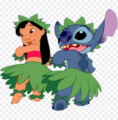 an image of the cartoon character lila and tiki from disney's animated movie