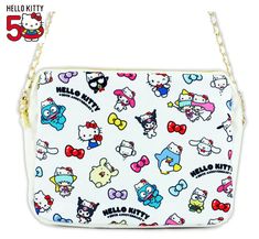 Hello Kitty 50th Anniversary Clear Bag - Iconic Sanrio Shoulder Bag Collection [Hello Kitty bag] Celebrate Hello Kitty's 50th Anniversary with this stylish and functional clear shoulder bag, exclusively designed by Sanrio. The Hello Kitty 50th Anniversary Clear Bag is the perfect summer accessory, combining charm and practicality. Featuring beloved Sanrio characters on both the front and back, this bag is designed to match any outfit with a touch of iconic Hello Kitty flair. This limited edition Trendy Hello Kitty Rectangular Shoulder Bag, White Hello Kitty Shopping Bag, White Hello Kitty Print Shopping Bag, White Hello Kitty Print Bag, Trendy Hello Kitty Shoulder Bag, Trendy Rectangular Bag With Hello Kitty Print, White Hello Kitty Pouch Bag, White Hello Kitty Rectangular Shoulder Bag, White Rectangular Hello Kitty Shoulder Bag