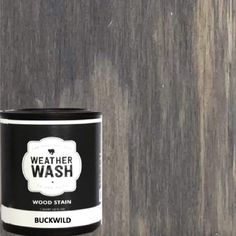 Weatherwash Buckwild is a reactive wood stain that oxidizes wood, just like nature. Buckwild stain ages wood to the perfect rustic mix of grays and browns in just one step. It's suitable for wood surfaces, including floors, cabinetry, millwork and furniture. Pined is for interior and exterior use, suitable for hardwoods, soft woods, veneers, pressure treated wood and reclaimed wood. Protect with wood and color with Weatherwash Varnish or Polyurethane topcoat. Color results vary based on wood spe Golden Oak Wood, Gray Stained Wood, Interior Wood Stain, Wood Sealer, Wood Repair, Wood Putty, Wood Stains, Pressure Treated Wood, Aging Wood