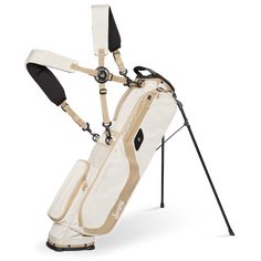 a golf bag with straps attached to it