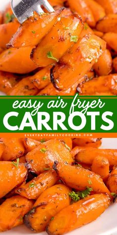 Air fryer carrots are simple, flavorful, and sweet using honey and Italian seasoning! Carrots In Air Fryer Recipe, Air Fryer Carrots Recipe, Air Fryer Carrots, Air Fryer Baby Carrots, Air Fryer Carrots Recipe Healthy, Baby Carrots Air Fryer, Carrots Side Dish Air Fryer, Easy Thanksgiving Dinner, Vegetable Side Dishes Healthy