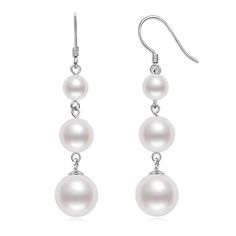 PRICES MAY VARY. Pearl Earrings For Women Dangling Story: Seashells white pearls are surrounded by sterling silver earrings. Like a princess of the sea embraced by ocean, at this moment you are surrounded by a sparkling cluster of stars.Pretty and elegant stud earring dangle are an irresistible collection for women. Pretty & Dainty earrings for Women Style: A funky take on a typical pearl stud earring, The white pearl earrings, and cooperate with the dress elements to make the earrings for women Mother's Day Dangle Pearl Earrings, Mother's Day Formal Dangle Earrings, Mother's Day Pearl White Sterling Silver Jewelry, Formal Dangle Earrings For Mother's Day, Mother's Day Dangle Pearl Drop Jewelry, Mother's Day Pearl Drop Dangle Jewelry, Elegant Adjustable Earrings For Mother's Day, Hypoallergenic White Gold Earrings For Mother's Day, Hypoallergenic Dangle Jewelry For Mother's Day