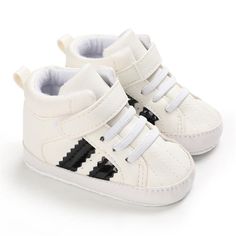 Baby Boys Casual High Top Non-slip Magic Tape Sneakers - PrettyKid Infant Boy Shoes, Baby Fashion Newborn, Newborn Crib, Soft Sole Baby Shoes, Led Shoes, Infant Boy, Rain Shoes, Princess Shoes, Shoes Soft