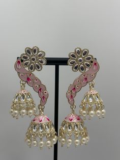 These Stunning Jhumka tassels dangle earrings are perfect for Indian traditional contemporary look on Wedding, Sangeet, Engagement, Anniversary, Dance Performance, Garba and the Festivals like, Diwali, Eid, Rakshabandhan, Navratri, Durga Pooja, Holi, Mother's Day, Sister's Day, Women's Day or any special occasions. Ideal gift for your loved ones or for yourself. Festive Fusion Style Dangle Danglers, Festive Fusion Chandelier Earrings With Latkans, Festive Fusion Dangle Danglers, Festive Latkans Jhumkas Dangle Earrings, Diwali Fusion Style Dangle Danglers, Fusion Style Danglers For Diwali, Peacock Design Jhumkas For Party And Festivals, Navratri Latkans Jhumka Drop Earrings, Festival Peacock Design Jhumkas For Parties