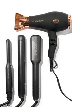 Keep your styles hot and unbothered with the Hottie Heat Kit offering the hot toolsneeded to create a smooth silk press from start to finish. This array of heat includes: ½” Flat Iron 1" Flat Iron 1 ¾" Flat Iron Blow Dryer Flat Irons, Bob Haircut For Fine Hair, Silk Press, Hair Product, Hot Tools, Haircuts For Fine Hair, Blow Dryer, Beautiful Places To Travel, Flat Iron