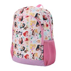 Step into the magical world of Disney princesses with the Disney Princess AOP 14" Youth Backpack, designed to enchant and delight young fans of Disney royalty. This charming backpack features a captivating all-over print design showcasing beloved princess characters, making it the perfect accessory for any aspiring prince or princess. Sized at 14H x 11W x 5D inches, this backpack offers ample storage space for school essentials, snacks, or treasures, ensuring that young adventurers are always pr Disney Royalty, Beach Backpack, World Of Disney, All Disney Princesses, Sling Pack, Disney Kids, Magical World, School Essentials, School Fits