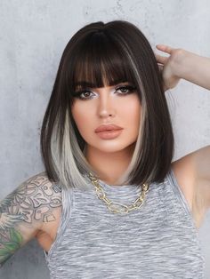 #Best_Layered_Bob_Haircuts #Best_Layered_Bobs_For_Thick_Hair #Best_Layered_Bob #Best_Haircuts_For_Wavy_Hair_Medium_Layered_Bobs #Best_Haircuts_For_Women_Over_50_Layered_Bobs #Layered_Bob_Hairstyles_Over_50_Best_Short_Haircuts #28_Best_New_Short_Layered_Bob_Hairstyles #Best_Short_Haircuts_For_Thick_Hair_Layered_Bobs #Short_Haircuts_For_Women_Over_50_Layered_Bobs_Best_Hairstyles Dark Hair With Bangs Short, Bob Haircuts For Women With Bangs Fine Hair, Two Color Hair With Bangs, Hair Color Ideas For Short Hair Bobs Two Tone, Bob With Bangs Color Ideas, Platinum Bangs Dark Hair, Short Hair Two Tone Color, Short Dark Hair With Blonde Front Pieces, Colored Bangs Short Hair