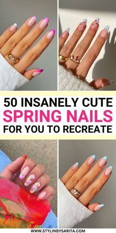 Spring Gel Nails Ideas, Simple Spring Nails, April Nails, May Nails, Nail Color Trends, Spring Acrylic Nails, Spring Nail Trends, Latest Nail Trends