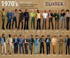 1970’s of Fashion on Behance 70s Style Men, Decades Outfits, 1970 Outfits, 70s Men Fashion, 1970 Fashion