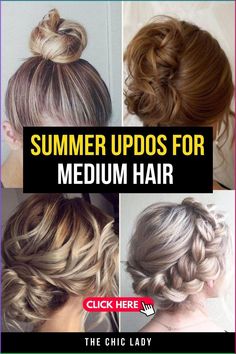 Embrace the summer season with these 15 stylish updos for medium hair that promise a sleek and elegant look. Whether you’re attending a beach party, outdoor wedding, or just enjoying a sunny day, these summer updos are perfect for medium-length hair. 

#SummerUpdos #MediumHairUpdos #SleekUpdos #StylishHair Summer Updos For Medium Hair, Summer Updos, Cyberpunk Hair, Summer Hairdos, Medium Fine Hair, Medium Hair Up, Stylish Updos, Shoulder Length Straight Hair, Side Braid With Bun