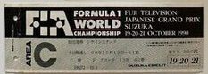 a ticket for the formula world grand prix