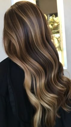 Honey Brown Hair, Brown Hair With Blonde Highlights, Long Hair Color, Hair With Highlights, Brown Hair Balayage