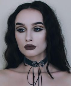 Brown Goth Makeup, Gothic Culture, Vampire Makeup, Punk Makeup, Bold Makeup Looks, Gothic Hairstyles, Formal Makeup, Brown Lipstick, Dramatic Makeup