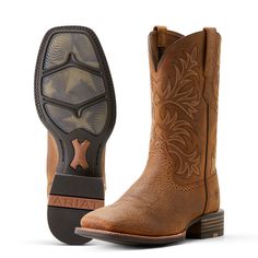 A clear sole adds a pop of fun to this otherwise classic boot. With a roomy wide square toe and traditional stitch pattern along the 11 shaft, the Oakwood is a versatile pair you can wear in the arena or on the town. Oakwood Cowboy Boot | Product Features : 0 : ATS® technology provides ergonomic support on uneven terrain, 1 : Removable All Day Cushioning insole, 2 : Clear Duratread™ sole with unique graphic is extremely durable while still letting your foot flex, 3 : Five-row stitch pattern, 4 : Cowboy Boots Mens, Modern Cowboy, Square Toe Boots, The Arena, Toe Boots, Classic Boots, Cowboy Boot, Work Boots, Western Boots