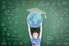 Teachers´Guide to Global Collaboration International Day Of Education, World Literacy Day, International Children's Day, Stem Programs, Literacy Day, Green Chalkboard, Importance Of Education, Overseas Education, Global Citizen