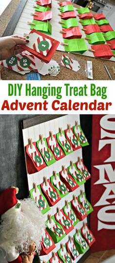 the diy hanging treat bag advent calendar