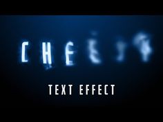 the text effect is made with blue light