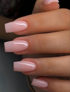 Light Pink Acrylic Nails, Coffin Nails Designs Summer, Tapered Square Nails, Milky Nails, Pink Gel, White Acrylic Nails, Simple Acrylic Nails, Coffin Nails Long, Nail Swag